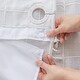 preview thumbnail 37 of 39, No Hooks Linen Textured Geometric Tassels Shower Curtain with Snap-in Liner