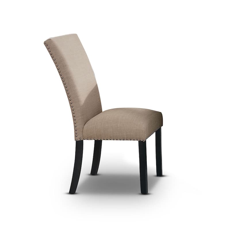 Cots Transitional Light Grey 7-Piece Marble Top Dining Set by Furniture of America