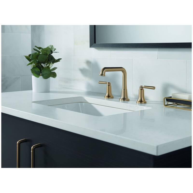 Delta 3536-MPU-DST Saylor 1.2 GPM Widespread Bathroom Faucet with Push