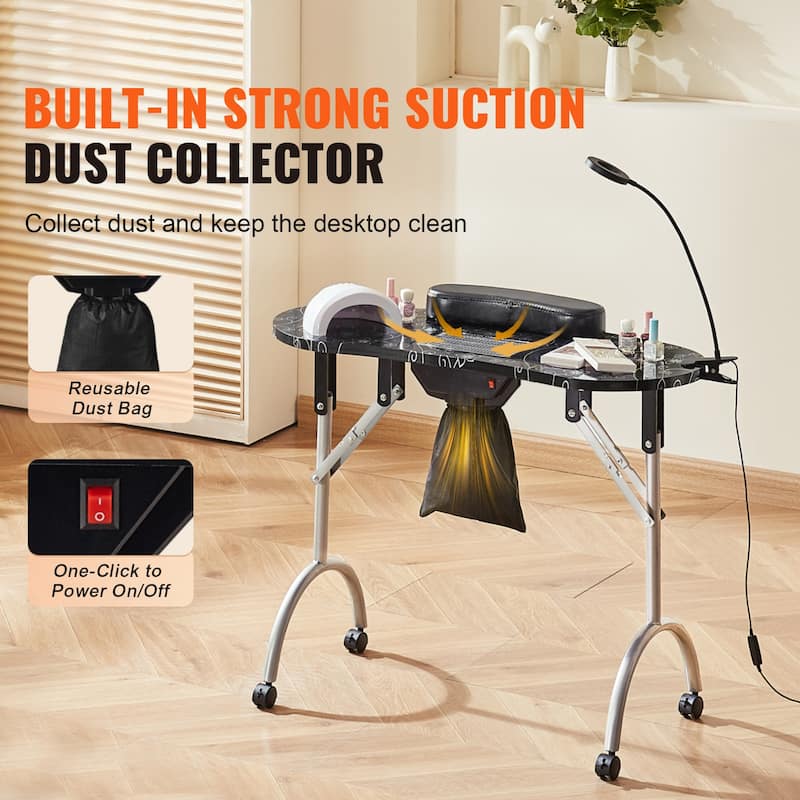 Manicure Table Makeup Dressing Nail Station with Storage Cabinets for Spa Beauty Salon Workstation