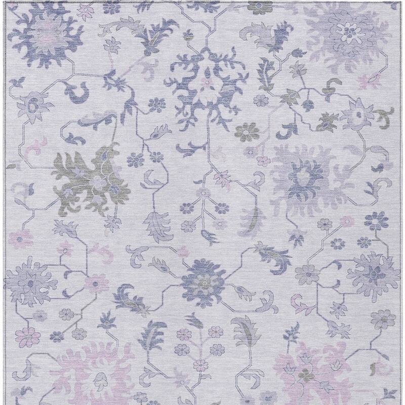 HomeRoots Floral Transitional Rectangle Outdoor Rug
