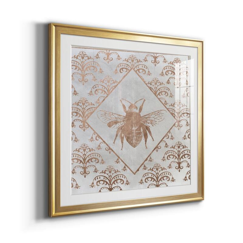 Bee Distressed I Premium Framed Print - Ready to Hang