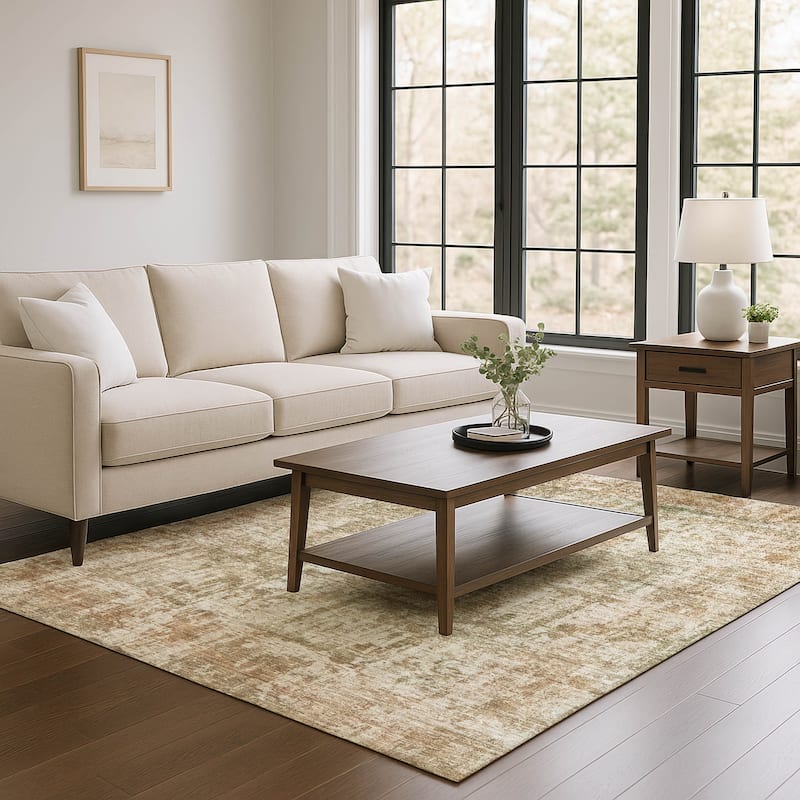 Premium Washable Super Soft Abstract Solid Mayfield Rug - Beige - 10' x 14'