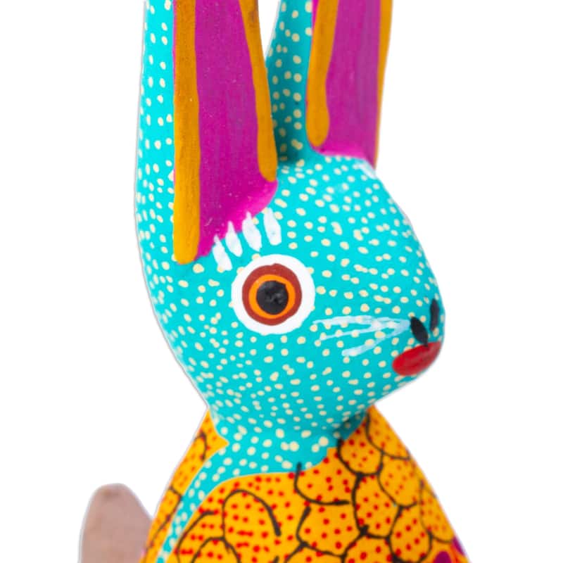 Novica Handmade Zapotec Bunny Wood Alebrije Figurine