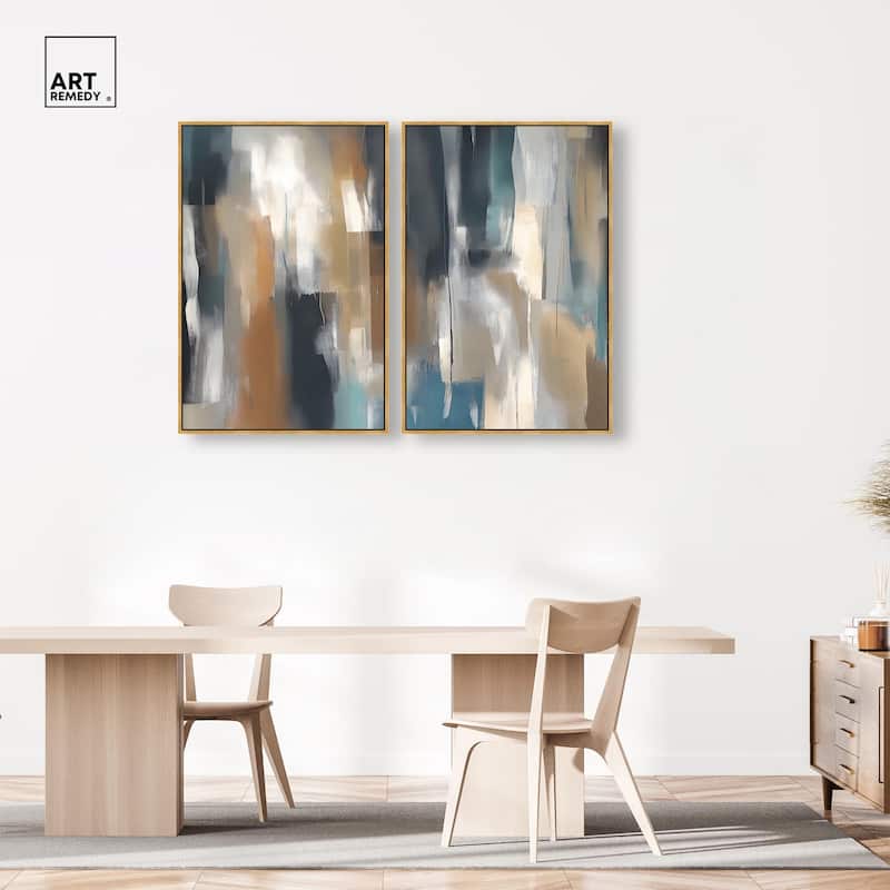 Vertical Rush Canvas Set of 2 by Art Remedy