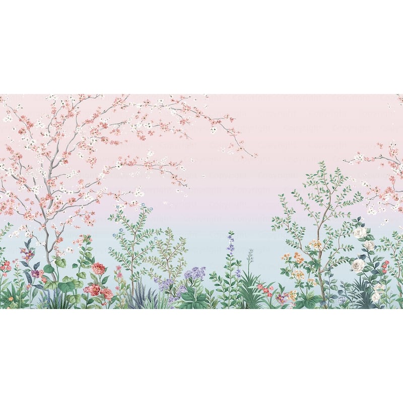 Blossom Pastel Garden Wallpaper Mural