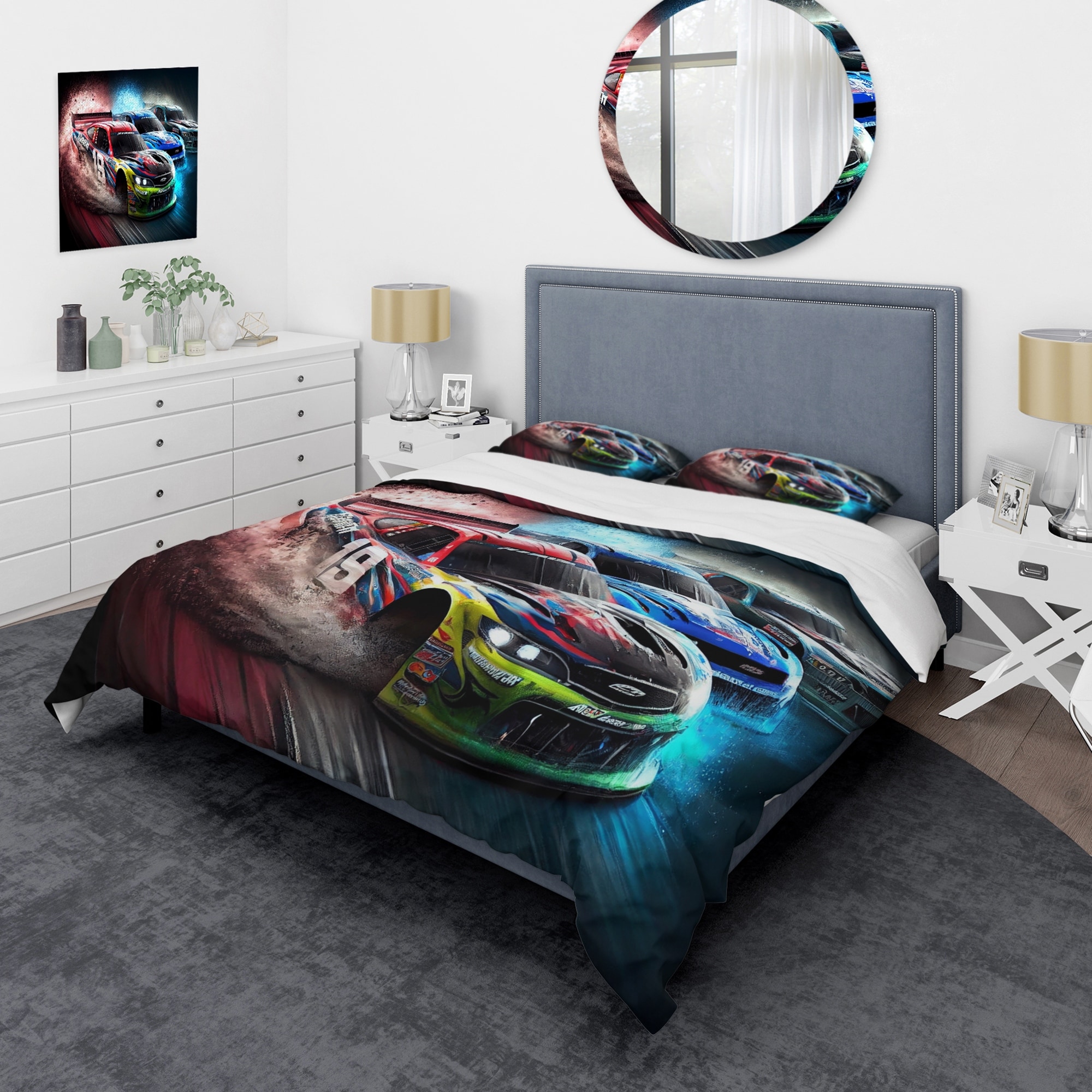 Bed Sheets Race Car Comforter Set Full Racing Car Duvet Cover