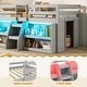 preview thumbnail 8 of 17, Gymax Twin Size Loft Bed w/ LED Lights Staircase & Safety Guardrail