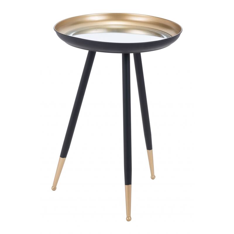 Black and Steel Accent Table