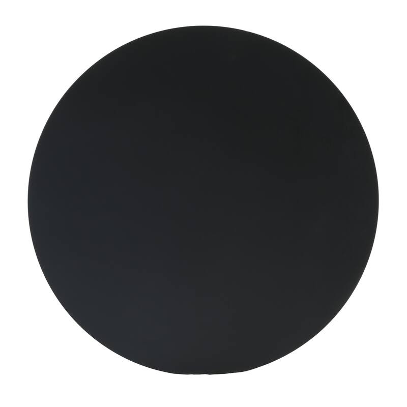 Indoor 3-Tier Metal Round Side Table with Sliding Door Cabinet