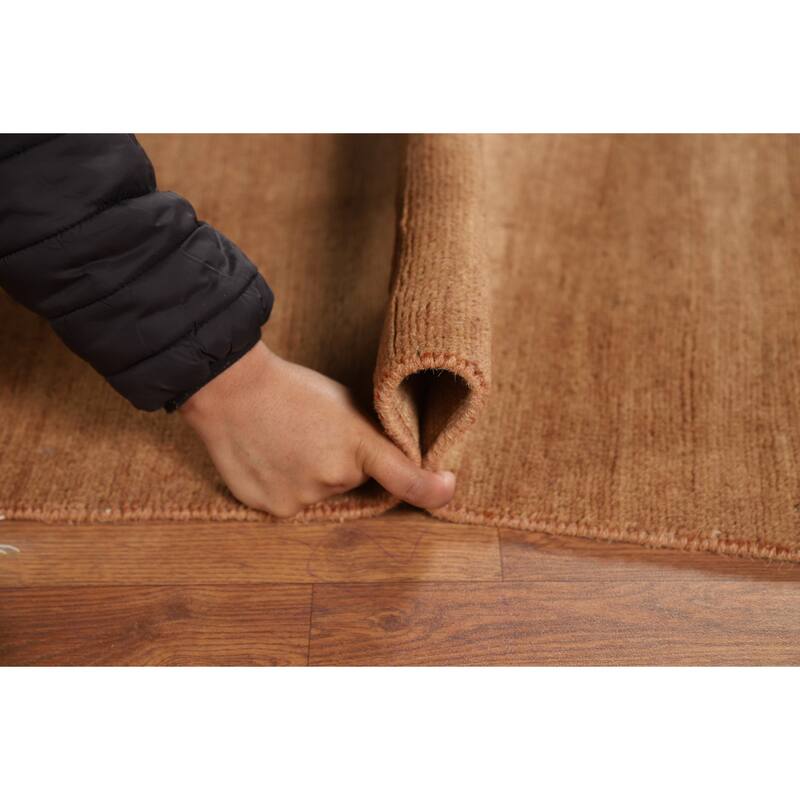 Modern Gabbeh Oriental Area Rug Hand-Knotted Wool Carpet - 5'7"x 7'6"