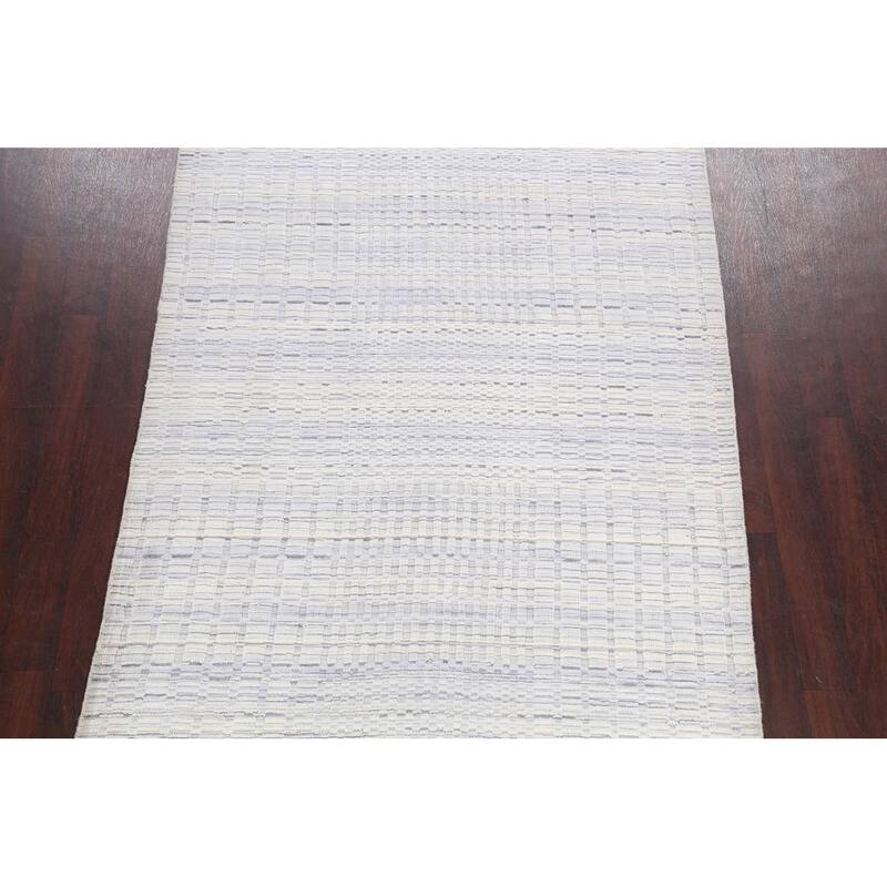 Geometric Modern Moroccan Area Rug Handmade Oriental Wool Carpet - 5'2" x 7'10"