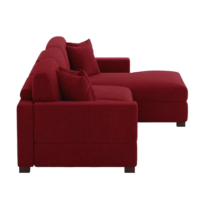 Oversized L-shaped Modular Sectional Sofa with Chaise Lounge