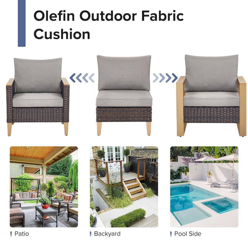 Outdoor Patio Sectional Sofa Wicker Sofa