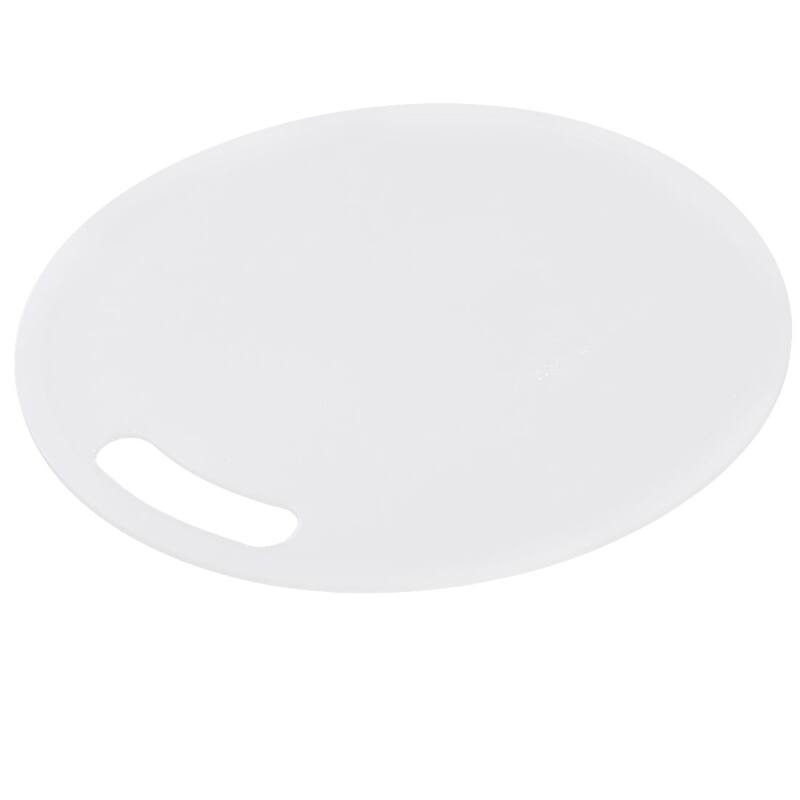 Plastic Round Dual Side Fruit Vegetable Meat Cutting Chopping Block Mats Board - White