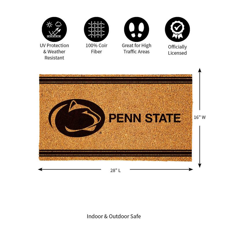 Penn State Monochrome Indoor/Outdoor Coir Door Mat