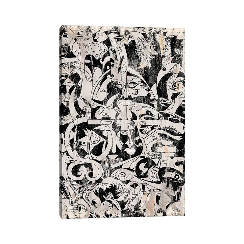 iCanvas "Vikings and Celtic - Khaki" by Koorosh Nejad Canvas Print