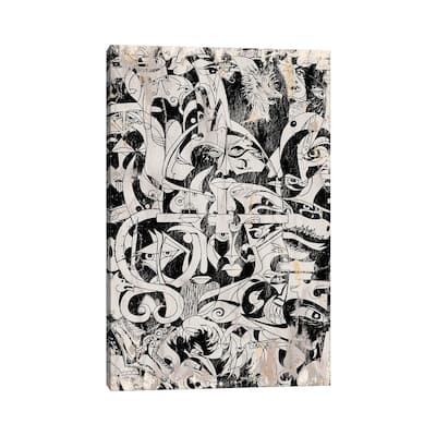 iCanvas "Vikings and Celtic - Khaki" by Koorosh Nejad Canvas Print