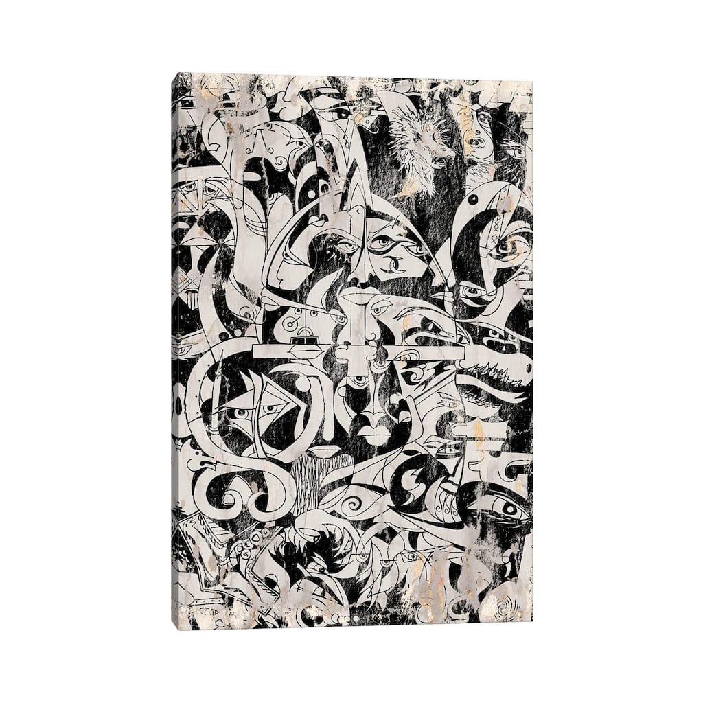 iCanvas "Vikings and Celtic - Khaki" by Koorosh Nejad Canvas Print