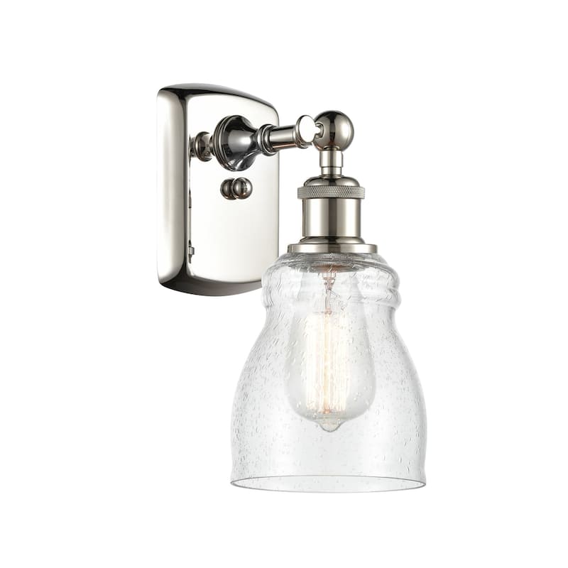 Innovations Lighting Ellery 9" Tall Bathroom Sconce - Polished Nickel / Seedy