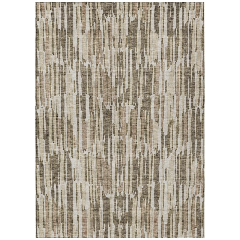 Machine Washable Indoor/ Outdoor Chantille Abstract Watercolor Rug