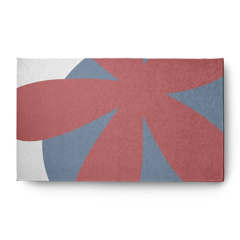 Bold Flower Modern & Contemporary Chenille Area Rug - Bright Mauve Pink - 3' x 5'