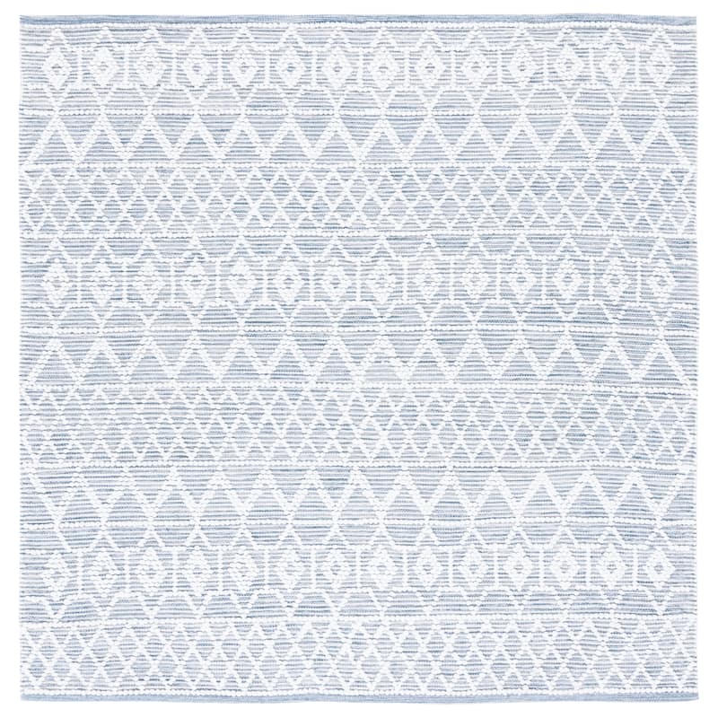 SAFAVIEH Handmade Natura Dilnoza Transitional Rug - 6' Square - Blue/Ivory