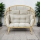 Double Wicker Egg Chair Outdoor Oversized Egg Chair - On Sale - Bed 