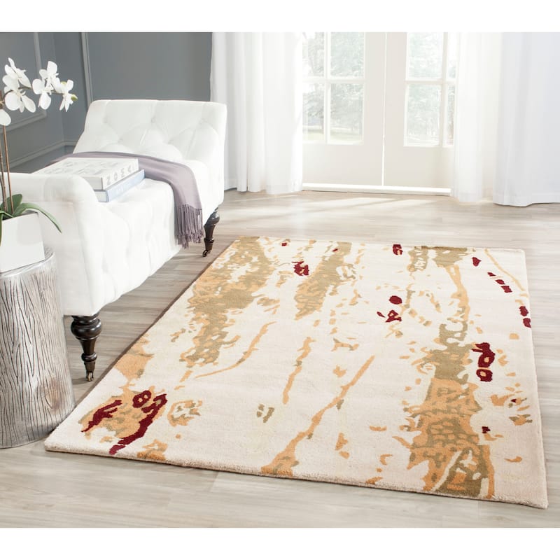 SAFAVIEH Handmade Bella Pavuna Modern Floral Wool Rug