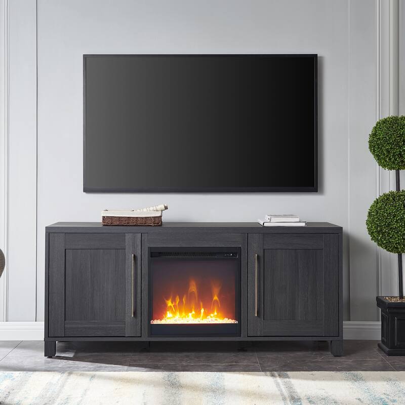 Chabot TV Stand with Crystal Fireplace