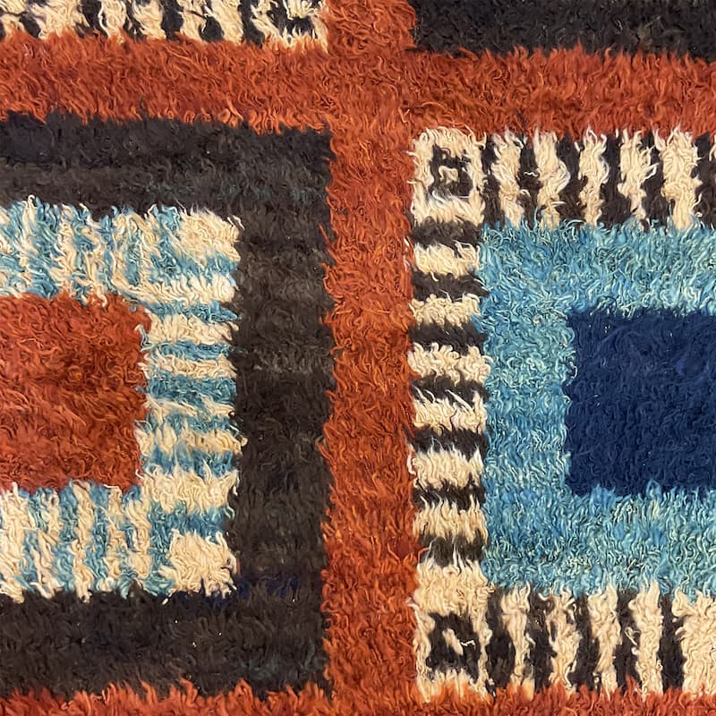 HERAT ORIENTAL Handmade Shag Wool Rug - 4'2" x 5'9"