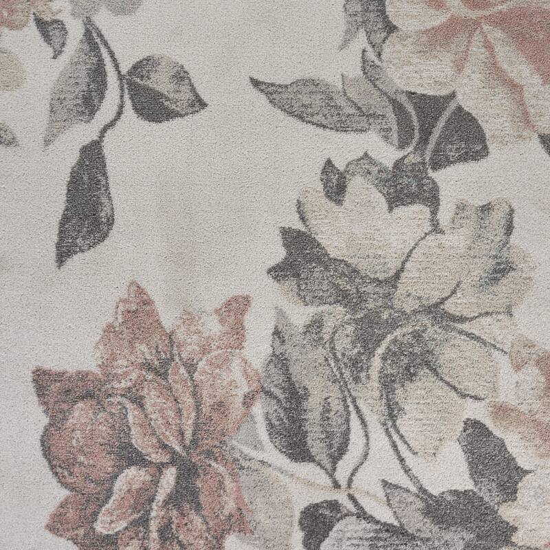 Sevita Multi/Gray/Pink Floral Botanical Area Rug