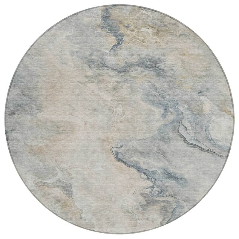 HomeRoots Abstract Modern Rectangle Outdoor Rug