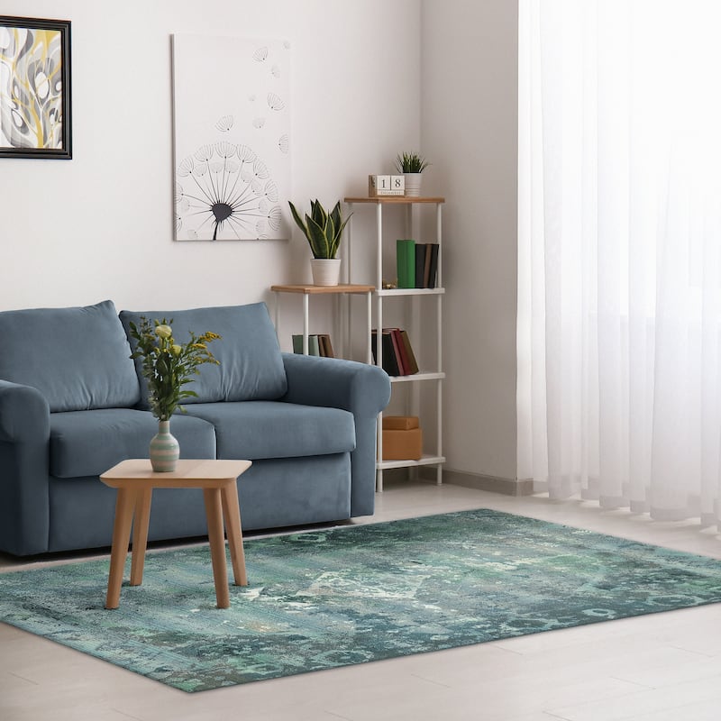 Liora Manne Marina Kermin Indoor/Outdoor Rug - 7'10" x 9'10" - Blue
