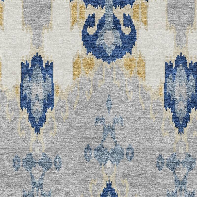HomeRoots Ikat Transitional Rectangle Outdoor Rug