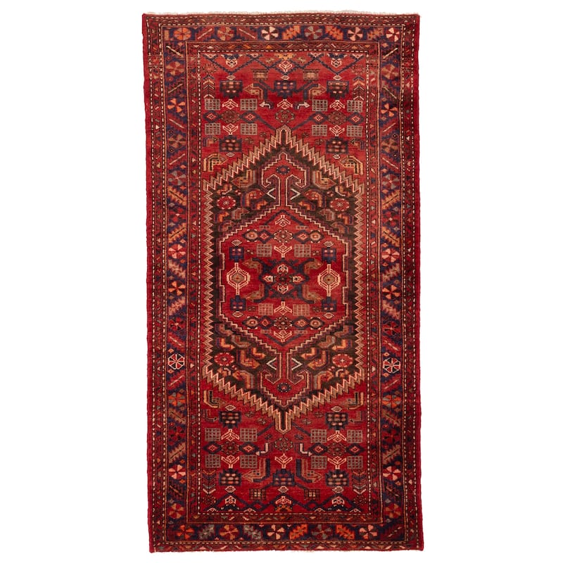 ECARPETGALLERY Hand-knotted Andelz Red Wool Rug - 3'5 x 6'9