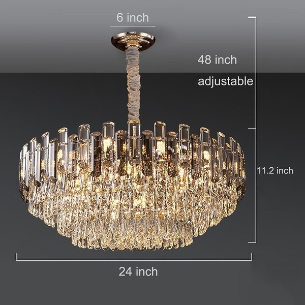 24 inch crystal chandelier on sale