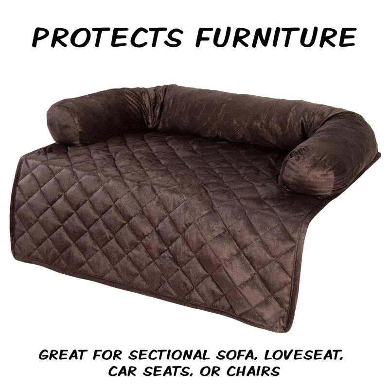 PETMAKER Couch Cover with Memory Foam Bolster for Dogs