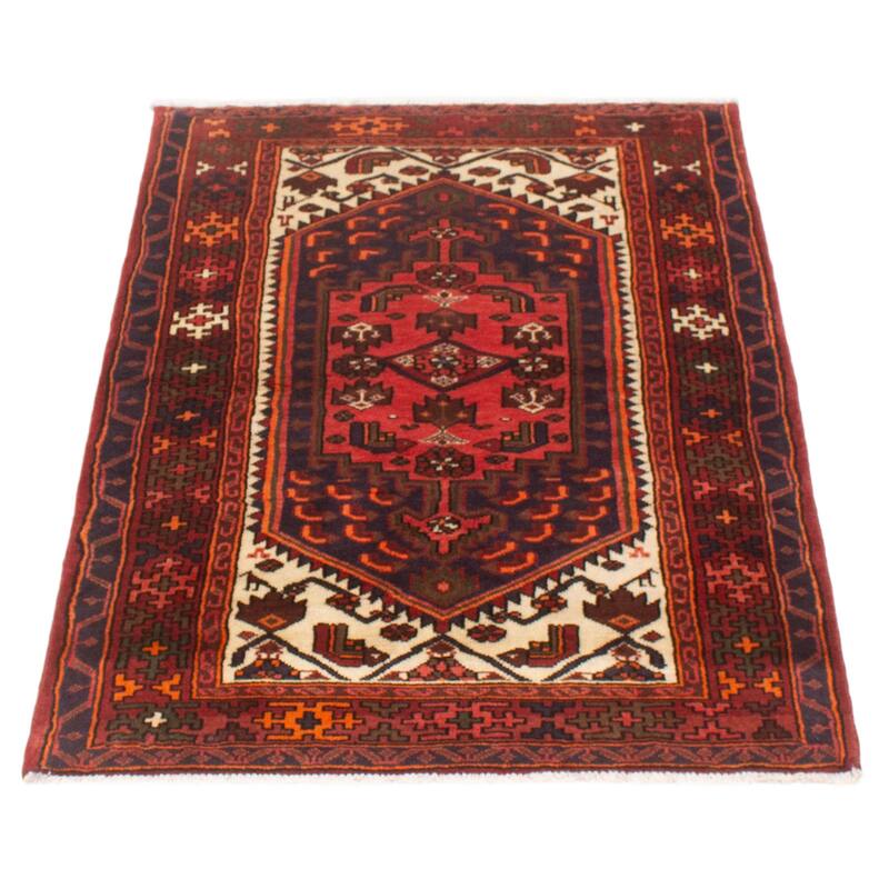 ECARPETGALLERY Hand-knotted Andelz Red Wool Rug - 3'5 x 4'9