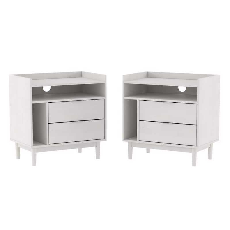 Middlebrook Modern Gallery-Top Solid Wood Nightstand (Set of 2)