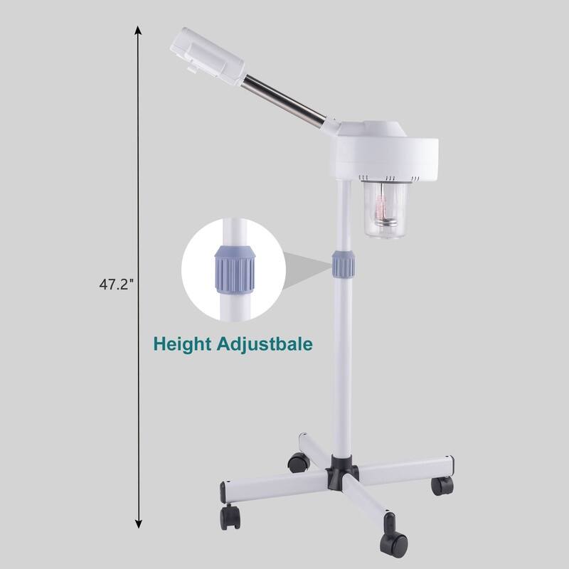 2 in 1 Touch Screen Facial Steamer with 3X Magnifying Lamp for Home Beauty Salon, Personal Skin Care Deep Cleaning - N/A