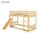 preview thumbnail 12 of 14, Twin Over Twin Floor Bunk Bed with Climbing Ramp