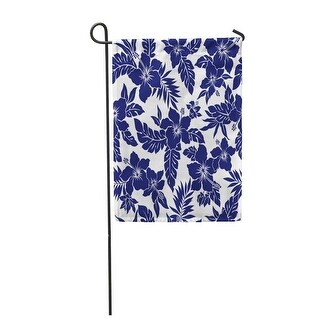 Shop Simple Tropical Flower Pattern Drawing Hibiscus Leaf Floral Aloha Beautiful Garden Flag Decorative Flag House Banner On Sale Overstock 31393264
