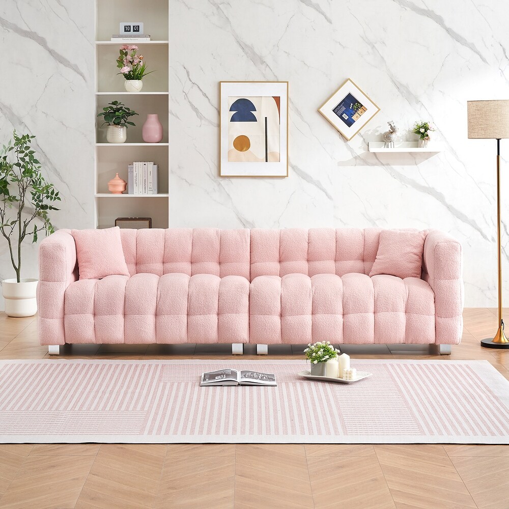 Pink 4 seater sofa discount