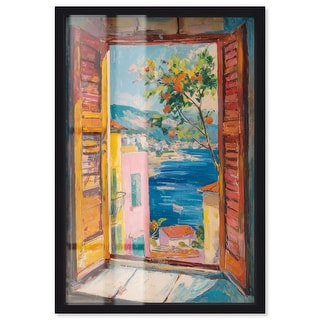 The Window View Coastal Wall Decor Shadowbox Print by Art Remedy - Bed ...