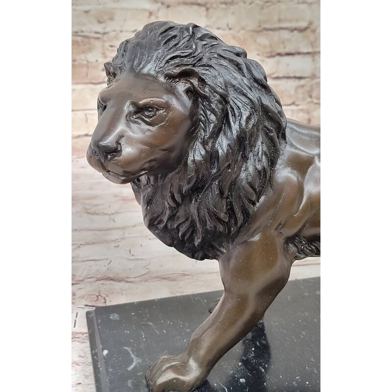 Hot Cast Bronze Hunting Lion Puma Lioness Jungle Safari Statue Sculpture Figurine