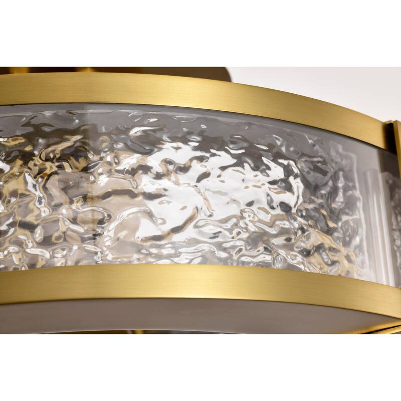 Darrow - 13 Inch LED Semi Flush - Vintage Brass - Acrylic Panels - Vintage Brass