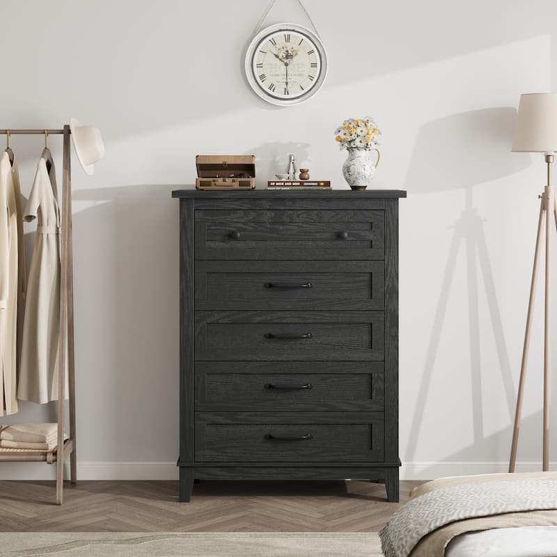 5 Dresser for Bedroom, 41.3" Tall Vertical Drawer Dresser with Large Storage
