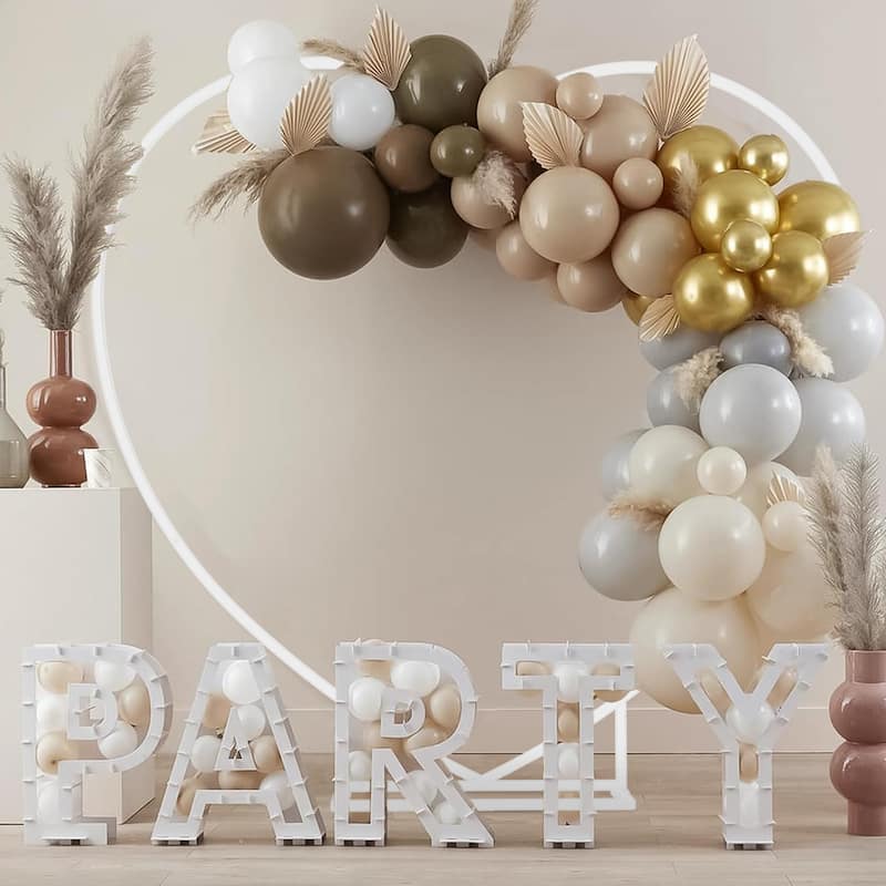 Heart Shaped White Metal Balloon Arch Stand Frame