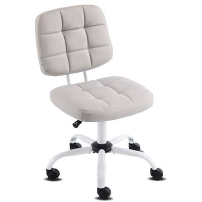 22.1 Inch Upholstered PU Lattice Swivel Office Chair